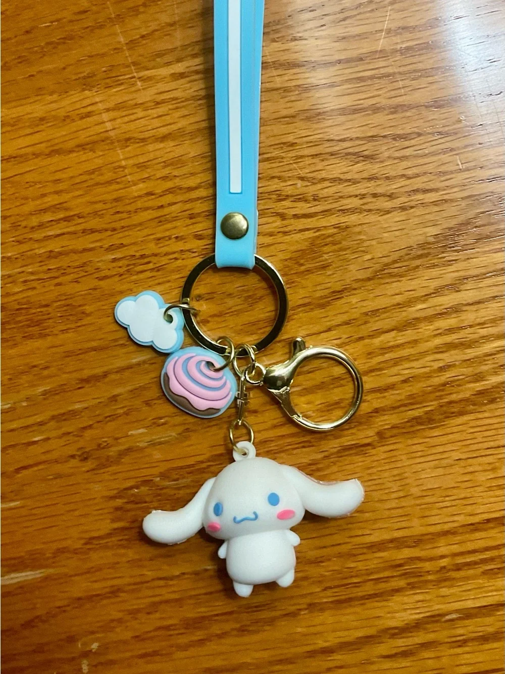 Sanrio Pochacco, Kuromi, and Cinnamoroll mint black aqua Keychain Trio